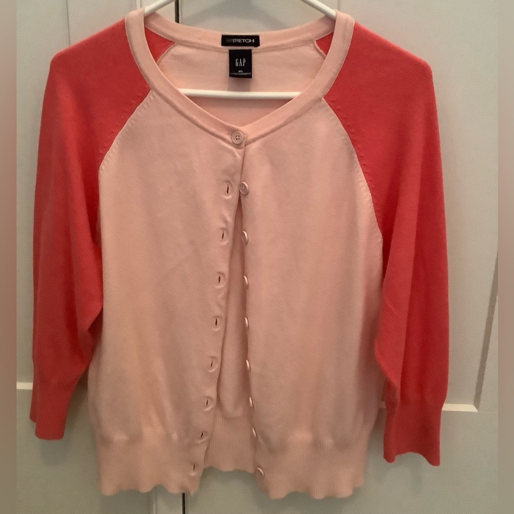 GAP Pink and Coral Cardigan
